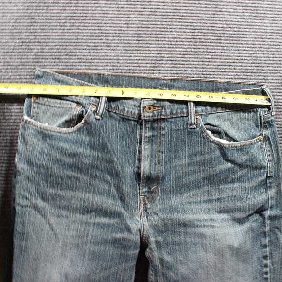 Levis 514 Jeans Mens 38x32 Blue Straight Faded Distressed - Picture 7 of 9